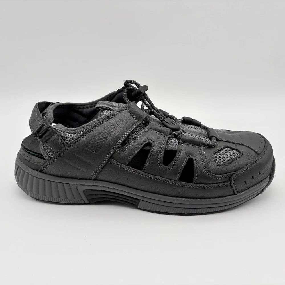 Orthofeet Alpine Orthopedic Fisherman Sandals Mens Size 10.5 4E Black Shoes